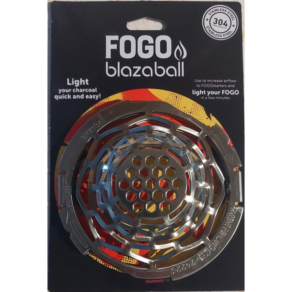 FOGO Blazaball Charcoal Starter Stainless Steel Fire Starter BBQ Grill New
